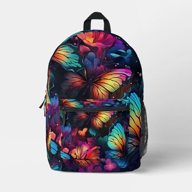 Farbenfrohe Schmetterlinge Bedruckter Rucksack (Vorderseite)