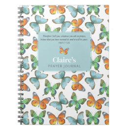Farbenfrohe Schmetterlinge Custom Prayer Journal Notizblock