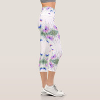 Farbenfrohe Schmetterlinge Fliegender Capri Leggin