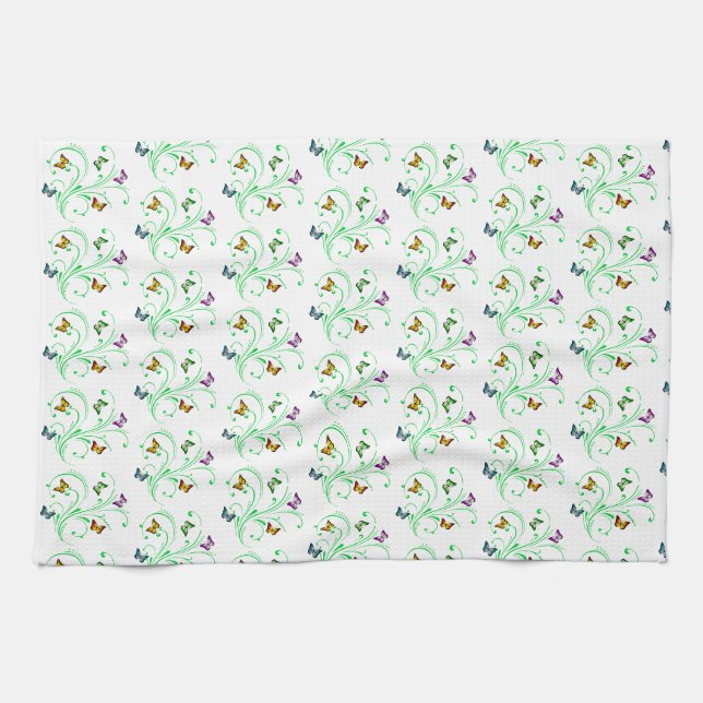 Farbenfrohe Schmetterlinge Handtuch (Horizontal)