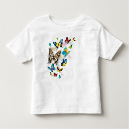 farbenfrohe Schmetterlinge Kleinkind T-shirt
