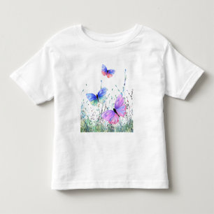 Farbenfrohe Schmetterlinge Kleinkind-T - Shirt