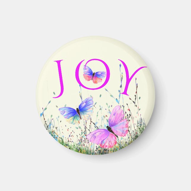 Farbenfrohe Schmetterlinge Magnet Spring Joy (Vorne)