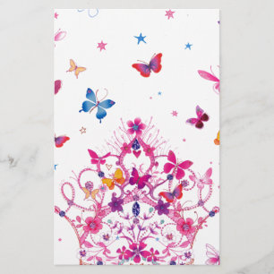 Farbenfrohe Schmetterlinge mit Kronkunstdruck/G Briefpapier