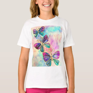Farbenfrohe Schmetterlinge T - Shirt