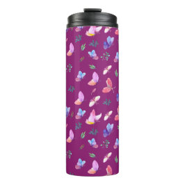 Farbenfrohe Schmetterlinge Thermosbecher