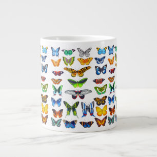 Farbenfrohe Schmetterlinge und Moths NaturoKunst Jumbo-Tasse
