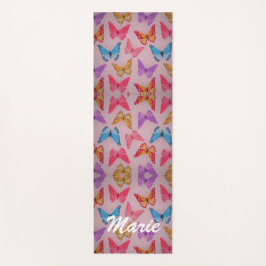 Farbenfrohe Schmetterlinge Yogamatte
