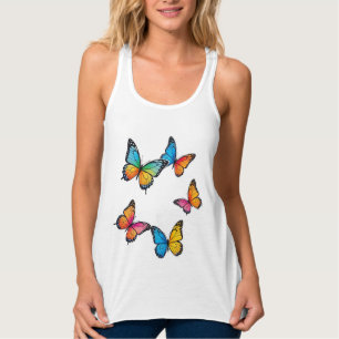 Farbenfrohe Schmetterlingsdarstellung Tank Top