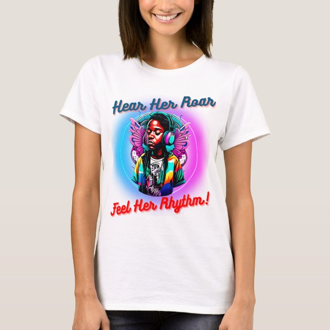 Farbenfrohe Schmetterlingsfläche T-Shirt (Vorderseite)