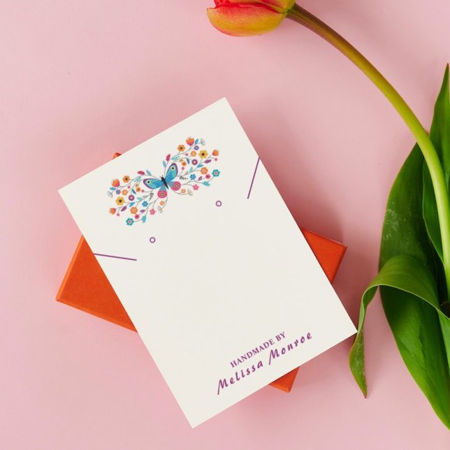 Farbenfrohe Schmetterlingskarte Blume Schmuckkarte (Von Creator hochgeladen)