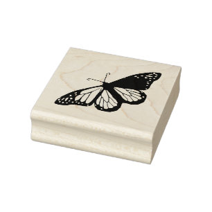 Farbenfrohe Schmetterlingskrone Gummistempel