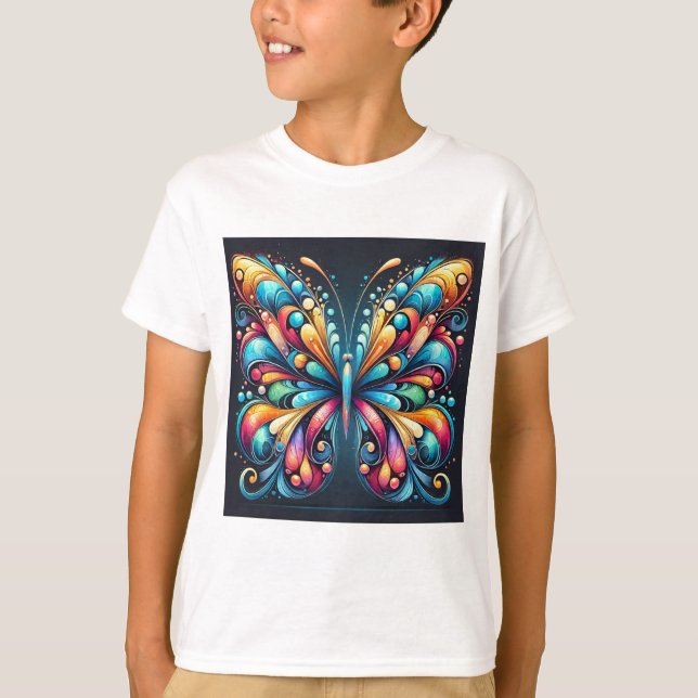Farbenfrohe Schmetterlingskunst | Vibrant Nature I T-Shirt (Vorderseite)