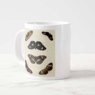 Farbenfrohe Schmetterlingsmalette auf Cremes Hinte Jumbo-Tasse