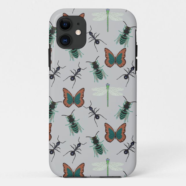 Farbenfrohe Schmetterlingsmuster Case-Mate iPhone Hülle (Rückseite)