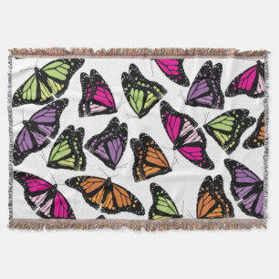 Farbenfrohe Schmetterlingsmuster Decke