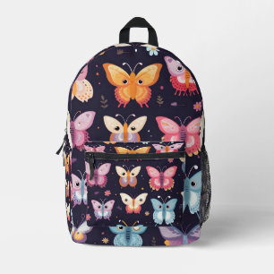 Farbenfrohe Schmetterlingsmuster gedruckter Rucksa Bedruckter Rucksack