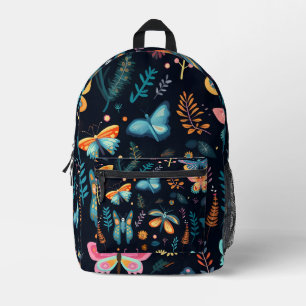 Farbenfrohe Schmetterlingsmuster gedruckter Rucksa Bedruckter Rucksack