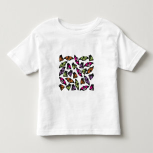 Farbenfrohe Schmetterlingsmuster Kleinkind T-shirt
