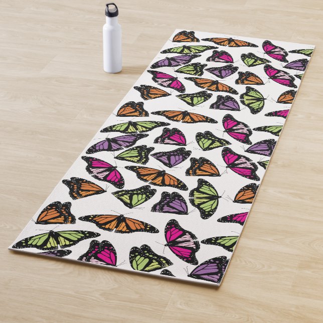 Farbenfrohe Schmetterlingsmuster Yogamatte (Beispiel)
