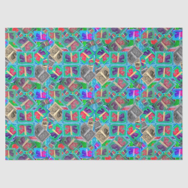 Farbenfrohe Schmetterlingssondierung | Seidenpapier (Vorderseite)