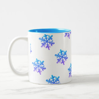 Farbenfrohe Schneeflocken Geschenk Tasse