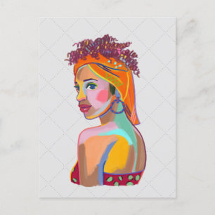 Farbenfrohe schöne Girl del Malcantone Postkarte