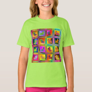 Farbenfrohe schottische Terrier mit Kariertem Must T-Shirt