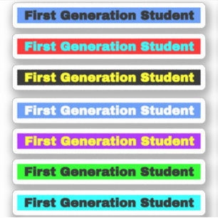 Farbenfrohe Schüler der ersten Generation mit 7 Pä Aufkleber