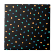 Farbenfrohe Schwarz-Hintergrund-Punkt-Muster