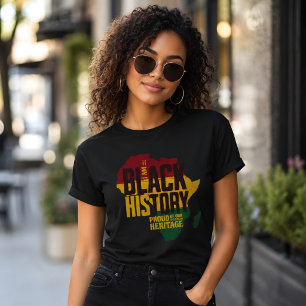 Farbenfrohe Schwarze Geschichte T-Shirt