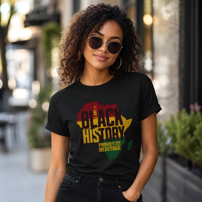 Farbenfrohe Schwarze Geschichte T-Shirt (Black history month pride. )