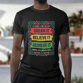 Farbenfrohe Schwarze Geschichte T-Shirt
