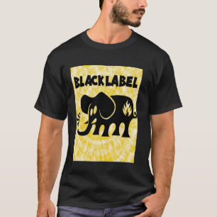 Farbenfrohe Schwarze Labels Elefantenskateboards f T-Shirt