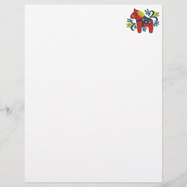 Farbenfrohe schwedische Dala Horse (Vorderseite)