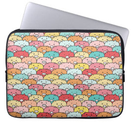 Farbenfrohe Schweine Funny und Niedliches Muster Laptopschutzhülle