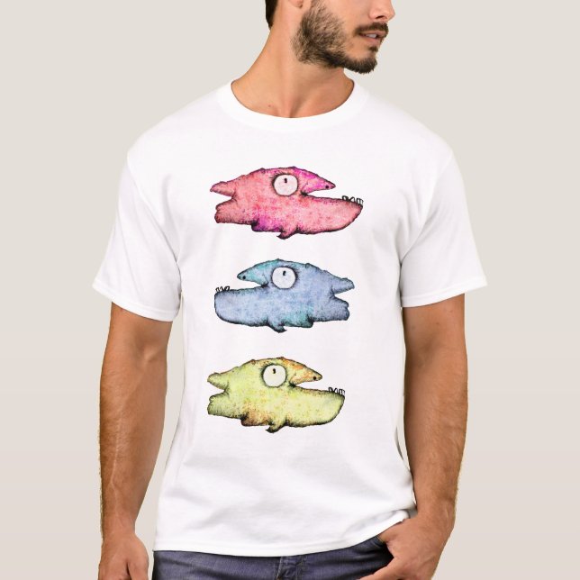 Farbenfrohe Schwimmfische T-Shirt (Vorderseite)