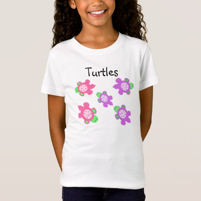 Farbenfrohe Schwimmschildkröten T-Shirt (Vorderseite)
