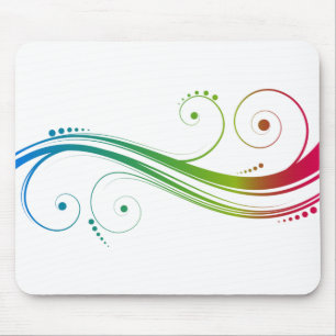 Farbenfrohe Schwünge Mousepad
