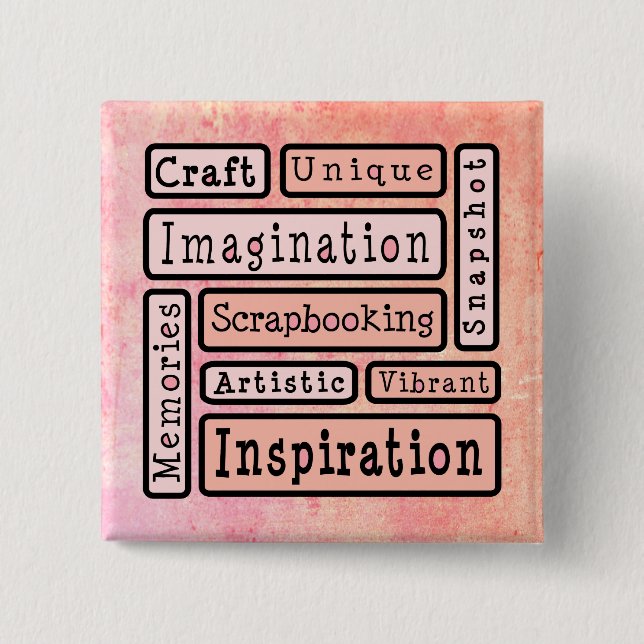 Farbenfrohe Scrapbooking Button (Vorderseite)