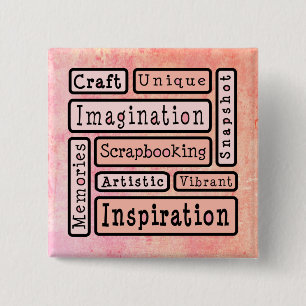Farbenfrohe Scrapbooking Button