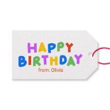 Farbenfrohe Script Happy Birthday