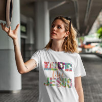 Farbenfrohe Script-Liebe wie Jesus