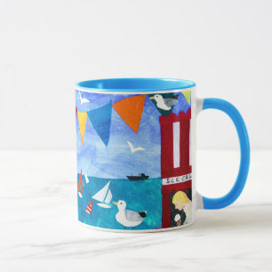 Farbenfrohe "Seaside"-Tasse Tasse