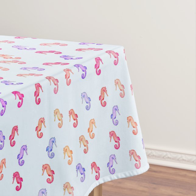 Farbenfrohe Seepferde Muster Tischdecke (Beispiel)