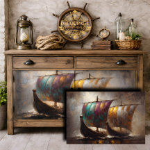 Farbenfrohe Segel Decoupage