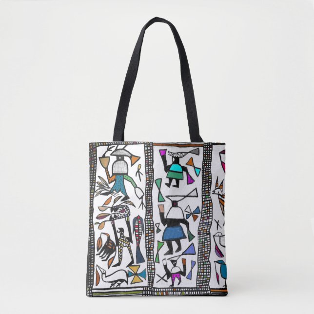 Farbenfrohe Senufu-Tasche Tasche (Vorderseite)