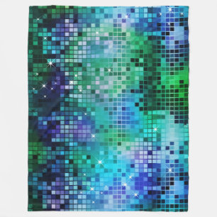 Farbenfrohe Sequins Look Disco Mirrors Muster 5 Fleecedecke