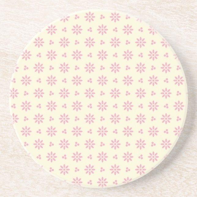 Farbenfrohe Serie - Eyelet Ecru & Pink Untersetzer (Vorne)