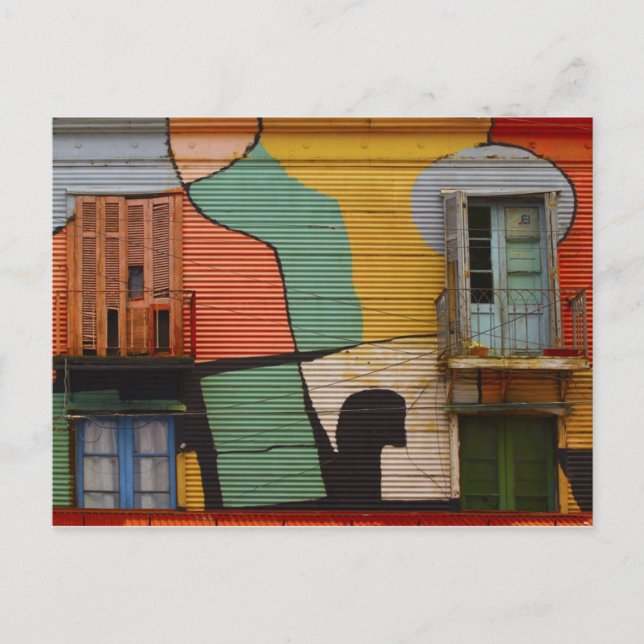 Farbenfrohe Shacks Buenes Aires Argentinien Postka Postkarte (Vorderseite)